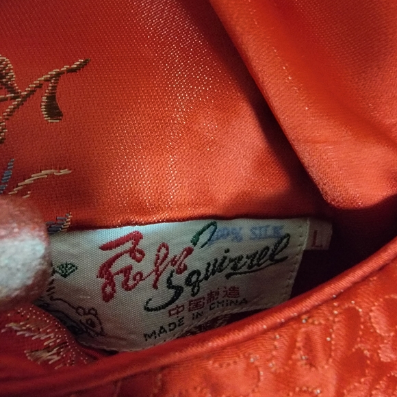 Vintage Solz Squirrel silk reversible Blazer with Floral Embroidery - Picture 2 of 3